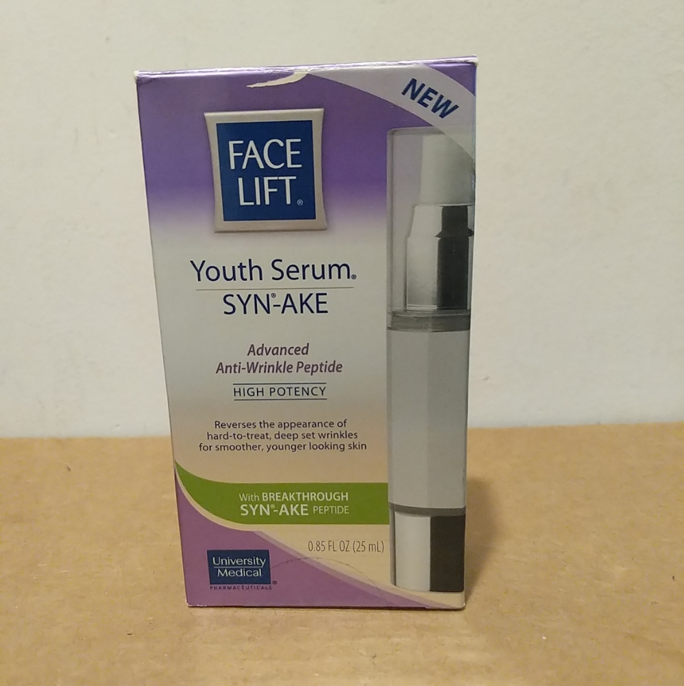 University Medical Face Lift Youth Serum Syn-Ake 0.85 oz.~ FACTORY SEALED